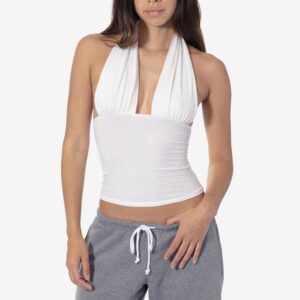 CC3853 - Cheesecloth Ruched Halter Top