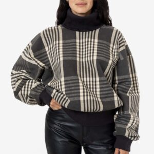 RCF01 - Flannel Turtleneck Sweater with Heavy Cotton Rib