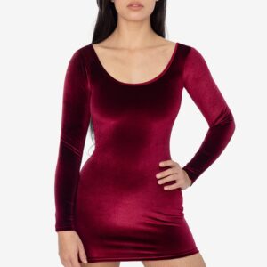 VVT3628 - Velvet Double-U Neck L/S mini dress
